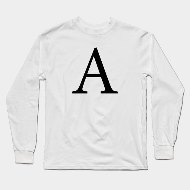 Black A Long Sleeve T-Shirt by lolosenese